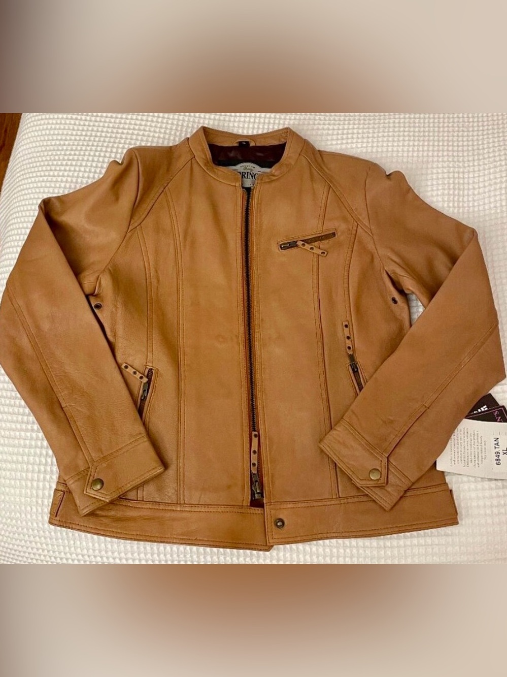 NWT!! Derringer Women's Leather Motorcycle Jacket - XL